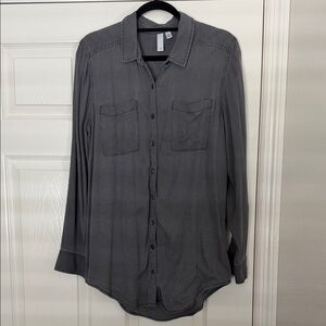 bp. Women’s Gray Collared Button Shirt